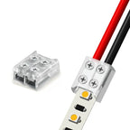 10Pcs Screw Fixing Solder-Free LED Strip Connector 2 Pin Quick Wire Connector For 8mm/10MM LED Light Strip Terminal Adapter
