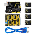 Keyestudio CNC Shield V2/V3/V4 Engraving Machine Kit For Arduino With UNO R3 Or Nano Board A4988/DRV8825 Driver Compatible GRBL