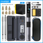 FNIRSI HS-02A Soldering Iron with Heat Insert Nut Tool Kit M2-M8 Embedded Internal Thread Nut and C245 Iron Tip for 3D Printer