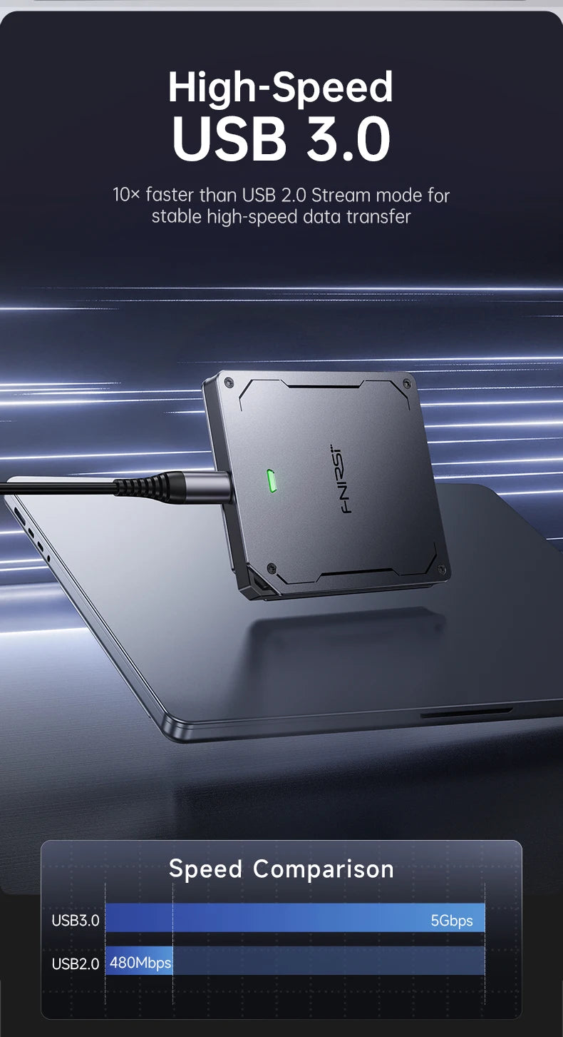 FNIRSI DLA‑16/32 Plus High‑Speed Logic Analyzer 1GHz Sampling 16/32CH USB3.0 4Gbit Stream Buffer 120+ Protocol Decoder Embedded