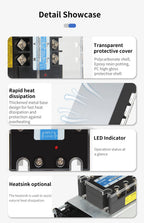 KANE DC-AC 3-Phase Solid State Relay 3-SSR 10A-200A KSSR 3~32VDC-24~480VAC Control 40AA 40DA KSSR Epoxied Protection