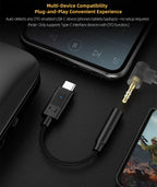 KZ AM02 Portable DAC Decoding Amplifier USB C to 3.5mm Audio Adapter with Professional 4-Stage EQ Tuning