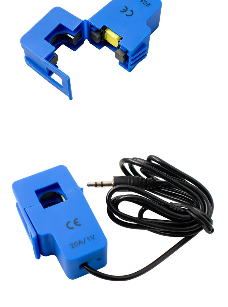 SCT-013 Split Core Current Transformer 5A 10A 15A 20A 30A 50A 60A 100A Multi-range Non-invasive Clip-on AC Current Sensor