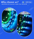 WS2811 RGB IC Running Water Flowing Strip Lights DC 24V 5050 60Leds RGBIC Flexible Ribbon RF Touch Remote Control LED Lighting