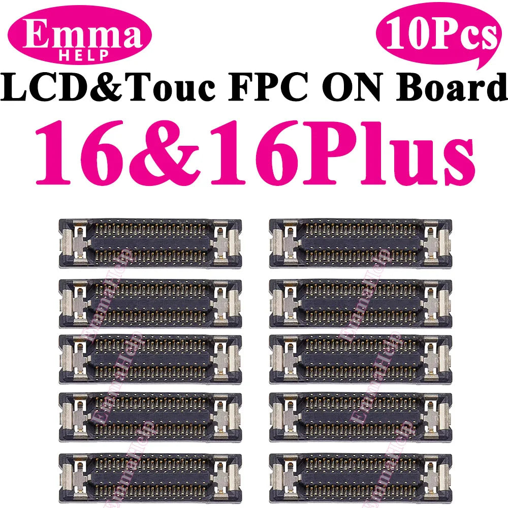 10Pcs LCD Display Touch FPC Connector for iPhone 17 17Pro 16 15 14 Pro Max Motherboard Logic Board Screen Plug Replacement