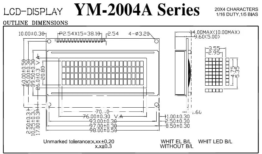 10PCS 20X4 2004 204 20*4 Character LCD Display Module Blue Yellow LCD English Font For 3D Printer For IIC Interface