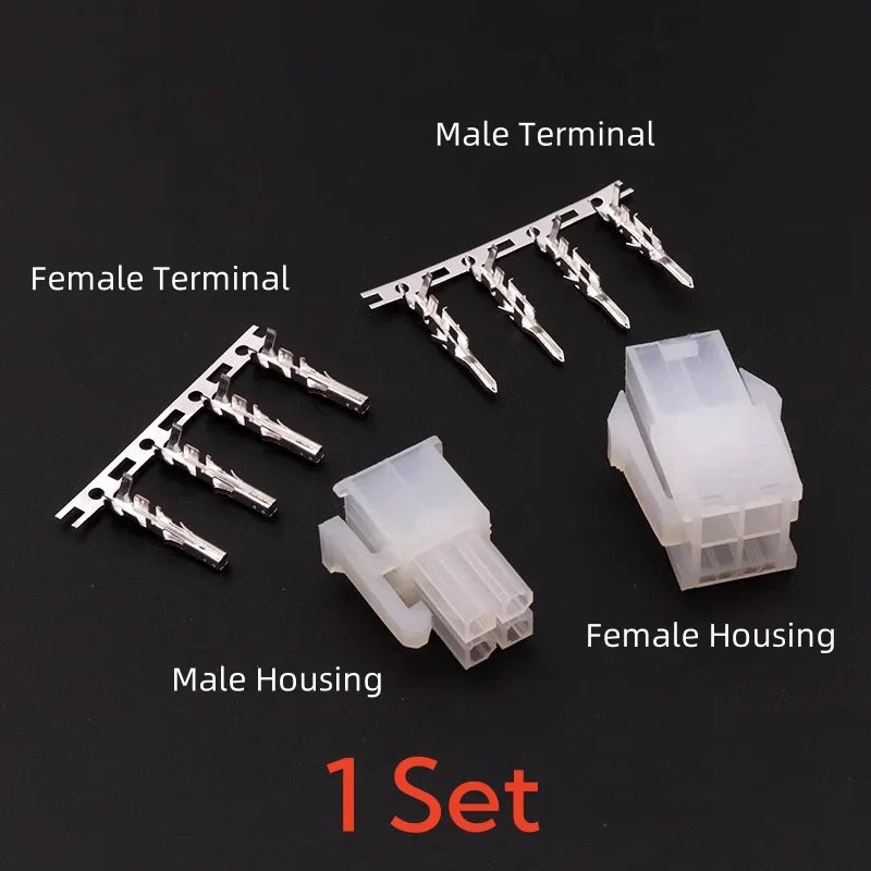 4.2mm5 sets / batch 5557 / 5559 automobile harness connector 2-18/24 pin male and female terminal plug kit computer power cable