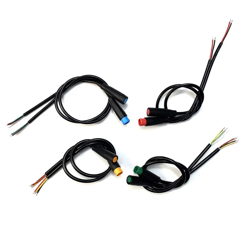 5/10/100 Sets M6 M8 Aviation Connector 2/3/4/5/6 Pin Ebike Display Male Female Docking Julet Sensor Connector With Cable 20CM