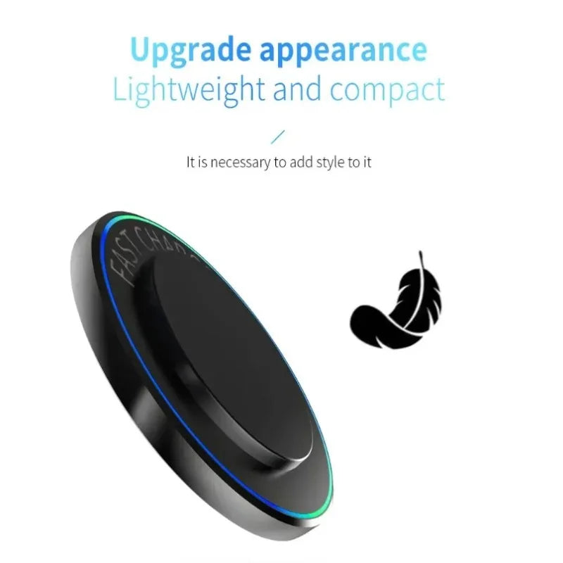 Portable Mini Desktop Wireless Charger Stand Pad For iPhone 17 16 15 14 13 12 Pro Max Samsung S25 Xiaomi Fast Charging Station