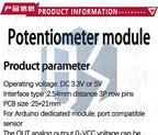 KY‑040 / RV09 / EC11 360° Rotary Encoder Module, Rotary Potentiometer with Knob for Arduino