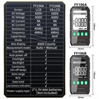 MASTFUYI Auto-Ranging Digital Multimeter High Precision 6000 Counts True RMS Tester Capacitance Ohm Hz Test Electrician Tools