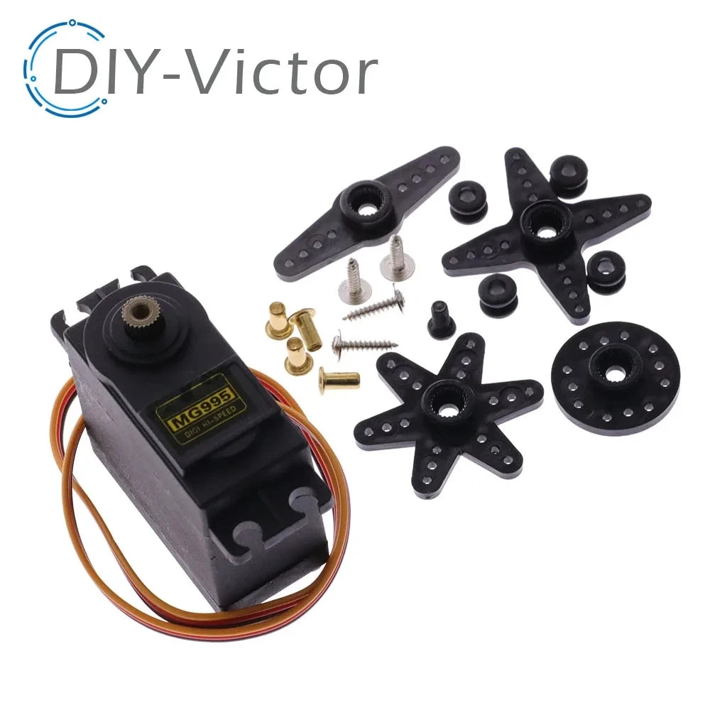 MG995 MG996R Rubber gears Servmotor 180 360 Hoge Snelheid Analoge Servo Motor Voor Model Vliegtuig Rc Auto boot Arduino