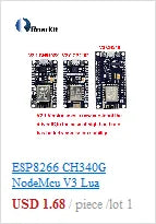 ESP8266 CH340G NodeMcu V3 Lua Wireless WIFI Module Connector Development Board ESP-12E Micro USB CH9102X CP2102 Based L293D