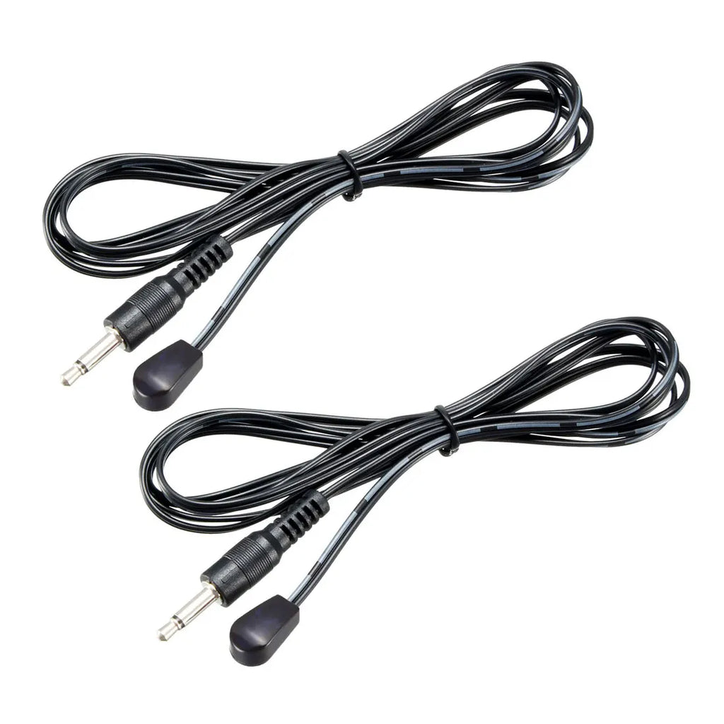 Uxcell 2pcs IR Infrared Emitter Extension Cable 4.9ft Long 45 Degree Emission Angle 3.5mm Jack Single Red Head