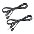 Uxcell 2pcs IR Infrared Emitter Extension Cable 4.9ft Long 45 Degree Emission Angle 3.5mm Jack Single Red Head