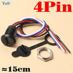 1–20pcs USB-C Type-C Waterproof Connector With Nut Locking Panel Mounting TPC Fast Charging Port Jack Socket 2/4/5/6 Pin PH 2.0