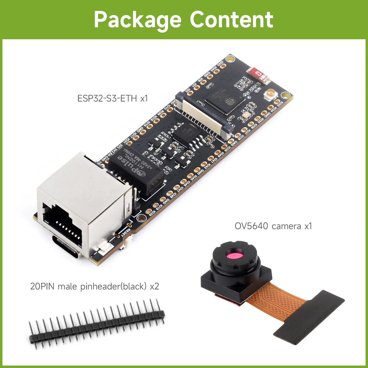 Waveshare ESP32-S3 ETH Development Board, Optional For PoE Module And Camera Module, Onboard TF Card Slot, Camera Interface