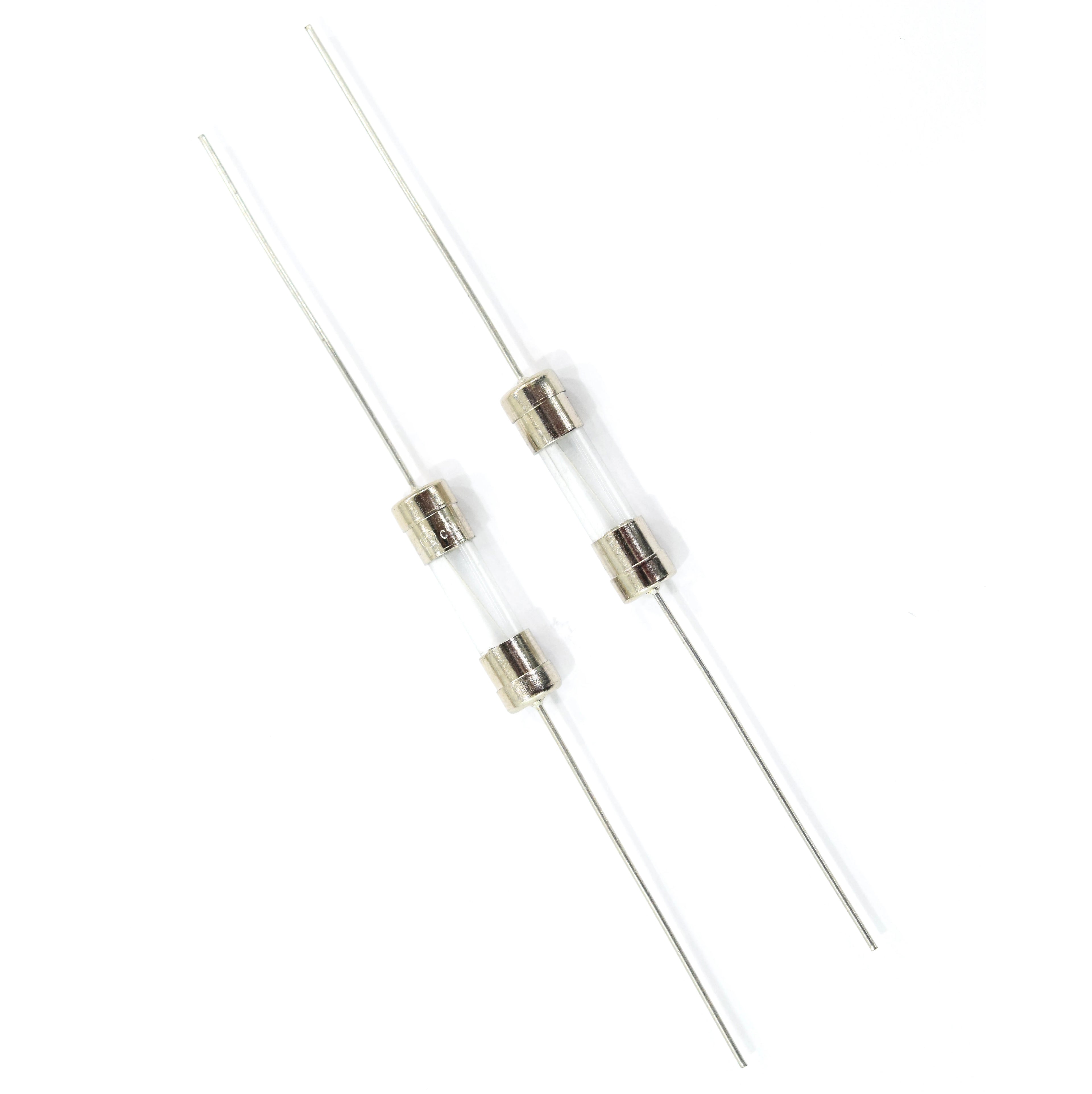 10 PCS In-Line Glass Tube One-Time Fuse 0.1A 0.2A 0.25A 0.315A 0.5A 250V Household Appliance Power Fuse with Pin Ceramic Fuse