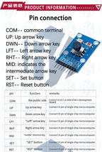 ‌"5-Way Navigation Button Module with Joystick Control for Arduino/AVR/MCU - 5D Rocker Game Controller & Independent Keypad