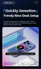 ESSAGER 15W Magnetic Wireless Chargers Qi Qi2 Wireless Charger Fast Charging Pad for iPhone 17 16 15 14 Mini Phone Charger