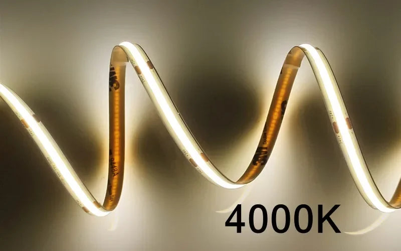 12V 24V COB LED Strip Ultra Thin 8MM Tape Light With DC Plug/ 2pin Wire Dimmable Linear Lighting High Density Lamp decoration