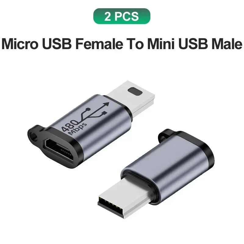 USB C Adapter Type C To Micro To Mini USB Female Converters for IPhone 14 13 Xiaomi Samsung for Lightning Male Charger Adapter