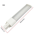 2PC G23 LED Bulb Bar Tube 2Pin 3W 4W 5W CFL PL-S 7W-13W Replacement 110V/220V 3000K/4000K/6000K White G23 Plug Saving Light Lamp