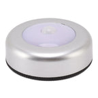 2 Pack Energy Saving Motion Sensor Night Light Battery Powered Small LED Induction Lamp White Light Round Sensing Lamp Drawer