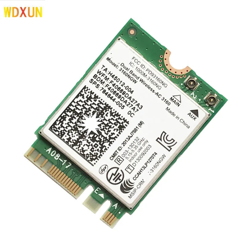 wireless-ac 3160 3160ngw AC3160 3160AC wireless dual band 802.11AC  bluetooth 4.0 ngff wifi card