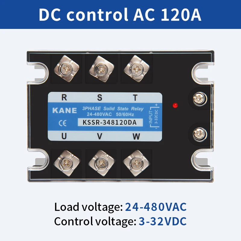SYTH DC-AC 3-32V AC-AC 70-280V Three Phase SSR Solid State Relay 3P SSR Module 10A 25A 40A 60A 80A 100A 120A