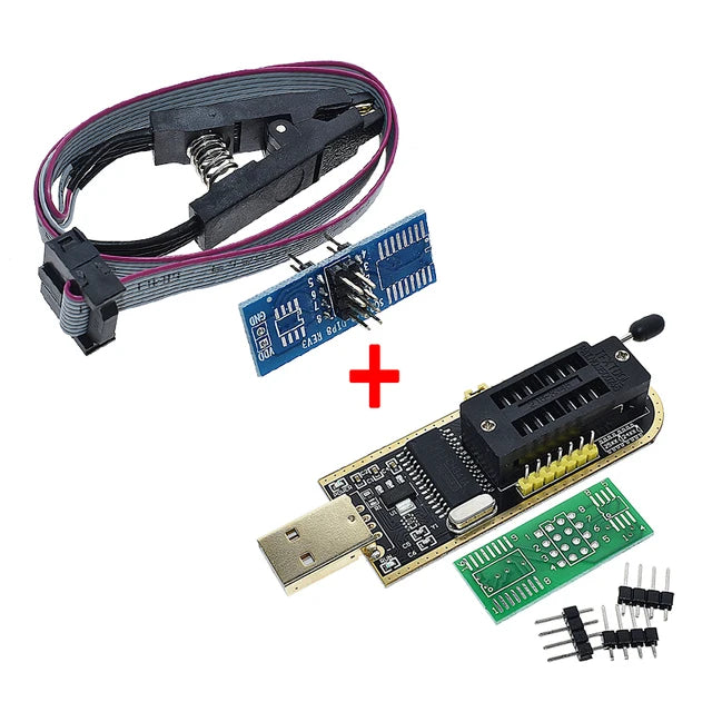 XTW100 CH341A USB Programmer with Software Driver 24 25 Series EEPROM Flash BIOS SPI FLASH Motherboard Multifunctional upgrade