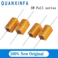 5PCS 5W RX24 Aluminum Power Metal Shell Case Wirewound Resistor 0.5R 0.1R 15K 1K 2K 5K 10R 6.8R 50R 100K 1K 5K 10K ohm