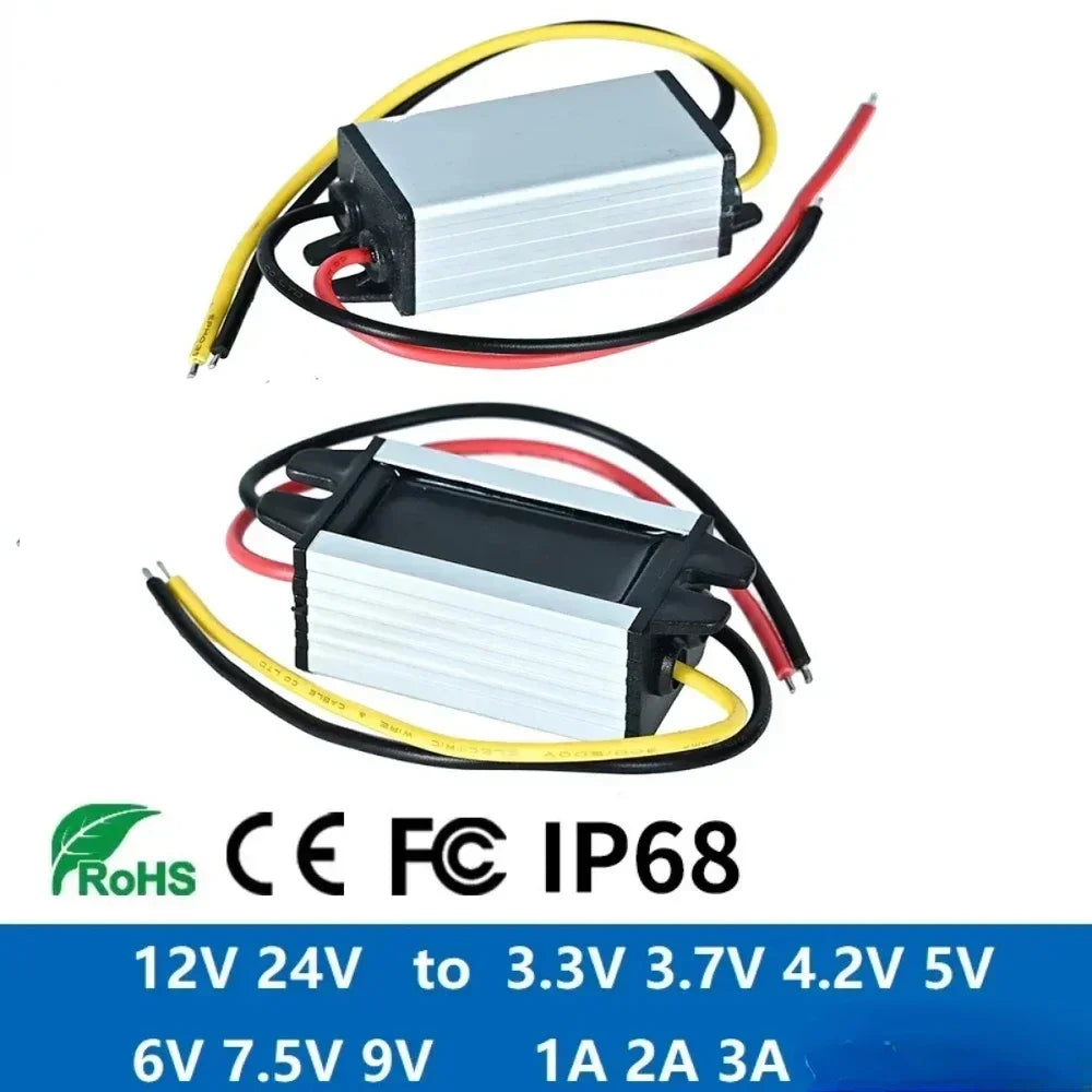 12V To 3V 3.3V 3.7V 5V 6V 9V 3A DC To DC Converter Power Supply Voltage Converter Buck Step-Down Module 12v24 to 5vV For Car