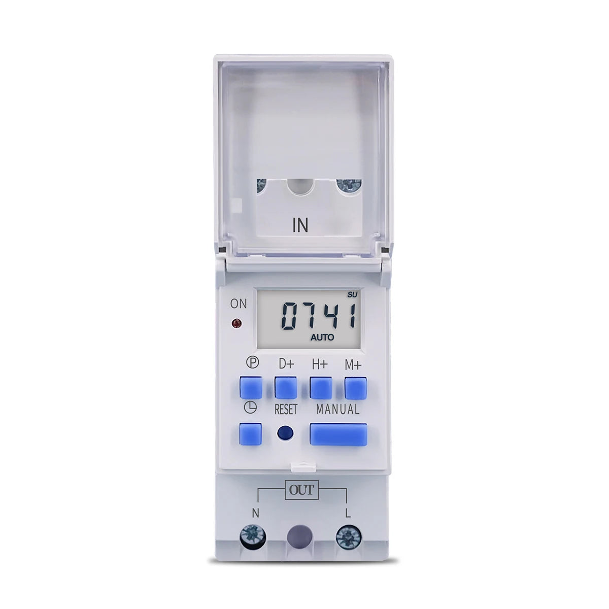 TOMZN New Type Din Rail Single Phase Weekly Ogrammable Digital TIME SWITCH Relay Timer Control AC 220V 230V 12V 24V 48V 16A