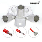 L-type Tinned Copper Wire Terminals 90° Right Angle Crimp Connectors M6 M8 M10 M12 for Automotive Electrical Wiring Connect Lug