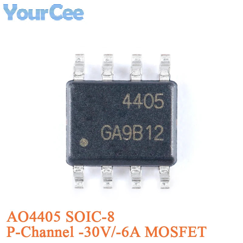 20pcs/5pcs AO4407A SOIC-8 4407A P-channel -30V/-12A SMD MOSFET Field Effect Transistor Chip AO4405AO4411 AO4413 AO4421 AO4435