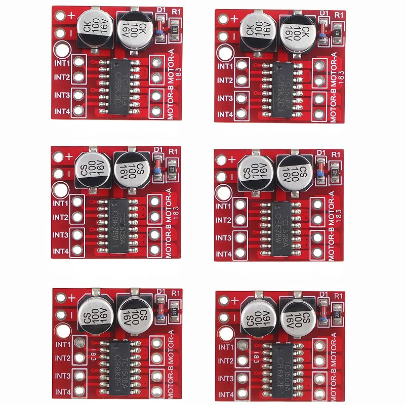 1-20pcs  Mini L298N 2-channel Motor Drive Module Stepper Motor Smart Car Robot Breadboard Peltier High Power