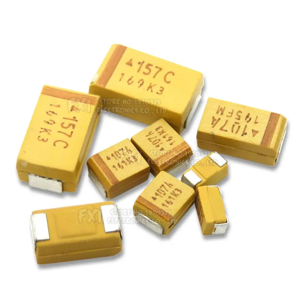 10PCS A B C D Case Tantalum capacitor 6V 10V 16V 25V 35V 50V 0.1UF 1uf 2.2UF 4.7UF 10UF 22UF 33UF 47UF 100UF 220uF 330UF
