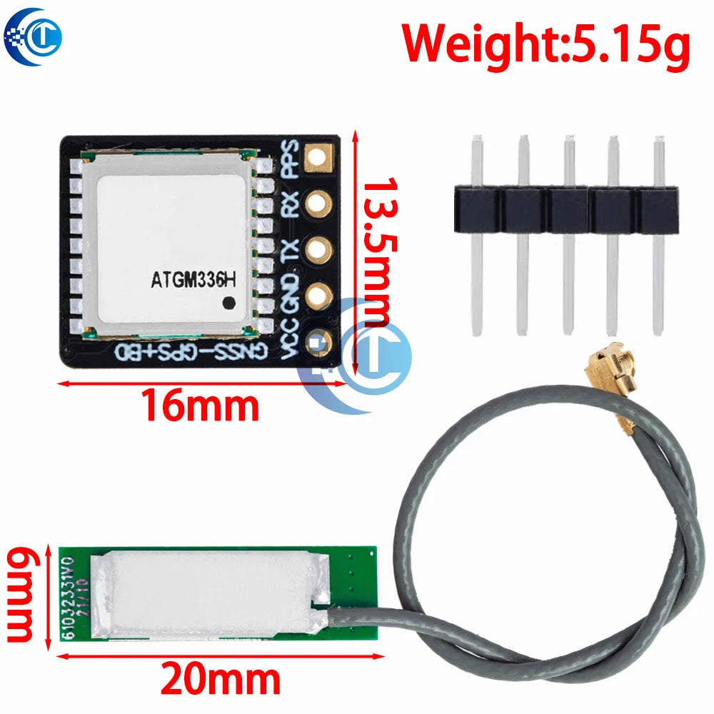 GPS+BDS Beidou dual-mode module, flight control satellite positioning navigator, ATGM336H replacement, for NEO-M8N