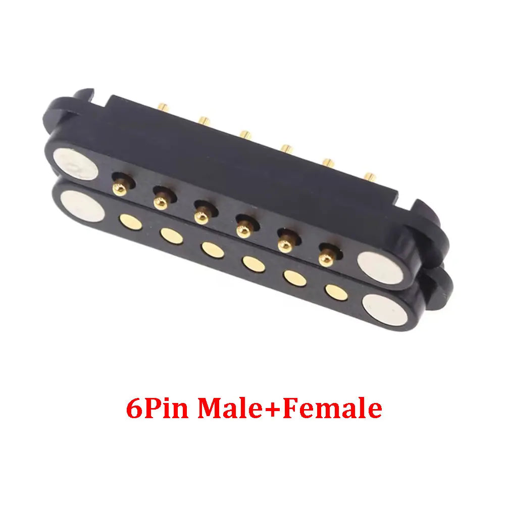 Spacing 2.54mm 2A DC Magnetic Pogo Pin Connector 4/5/6/7/8Pin Pogopin Male Female Spacing 2.5 Spring Loaded DC Power Socket Spot