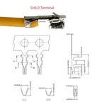 10Set Mini SH 1.0 2Pin 3P 4P 5P 6P 8P 10P 12P Micro PCB Vertical/RA SMT Male Pin Header Wafer Socket+Female Wires Cable 20mm