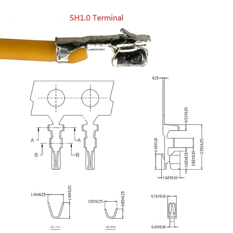 10Set Mini SH 1.0 2Pin 3P 4P 5P 6P 8P 10P 12P Micro PCB Vertical/RA SMT Male Pin Header Wafer Socket+Female Wires Cable 20mm