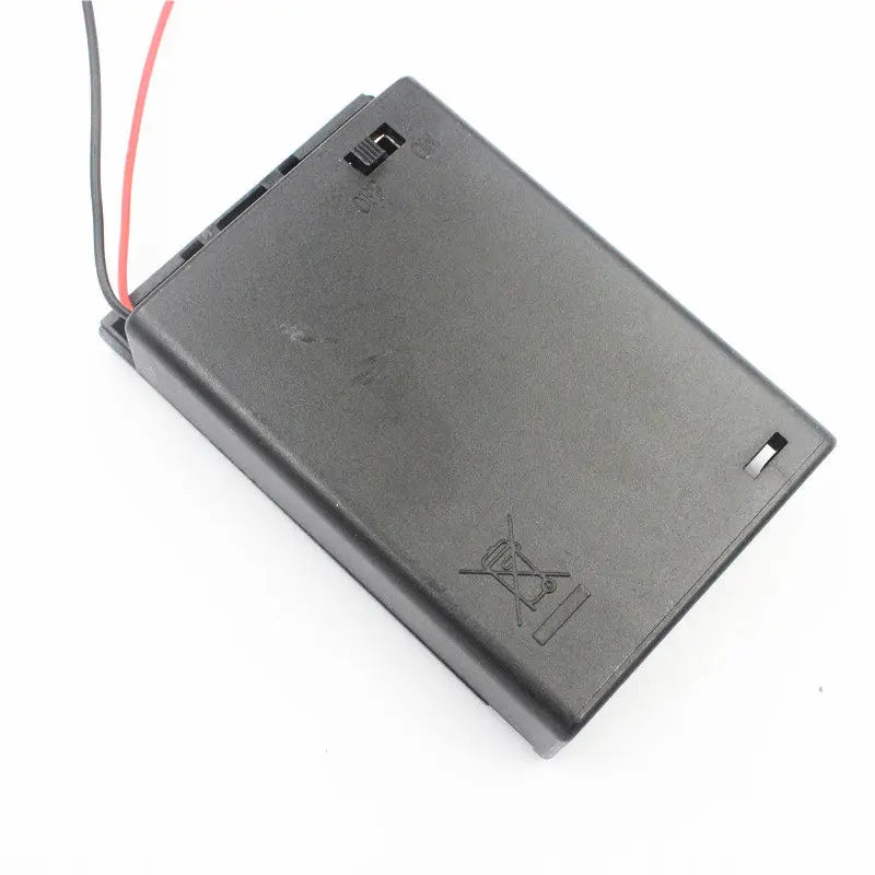 1X 2X 3X 4X AA Power Battery Storage Case Holder Socket DIY UM3 1.5V Dual AA LR6 Container Wt Lead Cables Switch Cover Optional