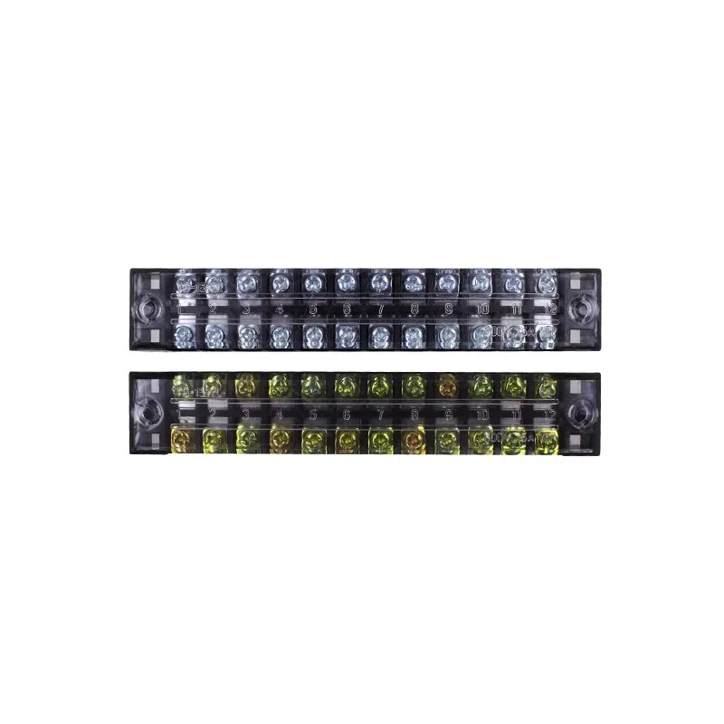 10PCS Dual Row Strip Screw Terminal Block Fixed Wiring Board Wire Connector TB-1503/TB-1506 15A TB-2503/TB2506 600V 15A