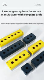1/2/3/4/5 Hole Button Switch Control Box Button Emergency Stop Dustproof Waterproof IP65 Button Thickened Yellow Gray
