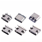 10Pcs USB Connector Type C Female Charging Port Jack 2/4/6/16 Pin Type-C Socket PCB Soldering SMD SMT DIY Repair Type C Adapter