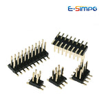 10pcs 2.54mm SMD SMT Double Row 2*3/4/5/6/7/8/10/12/15/20/40P Rohs Gold-plated Vertical PCB Surface Mount Male Pin Header Strip