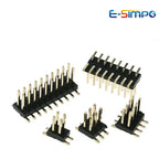 10pcs 2.54mm SMD SMT Double Row 2*3/4/5/6/7/8/10/12/15/20/40P Rohs Gold-plated Vertical PCB Surface Mount Male Pin Header Strip