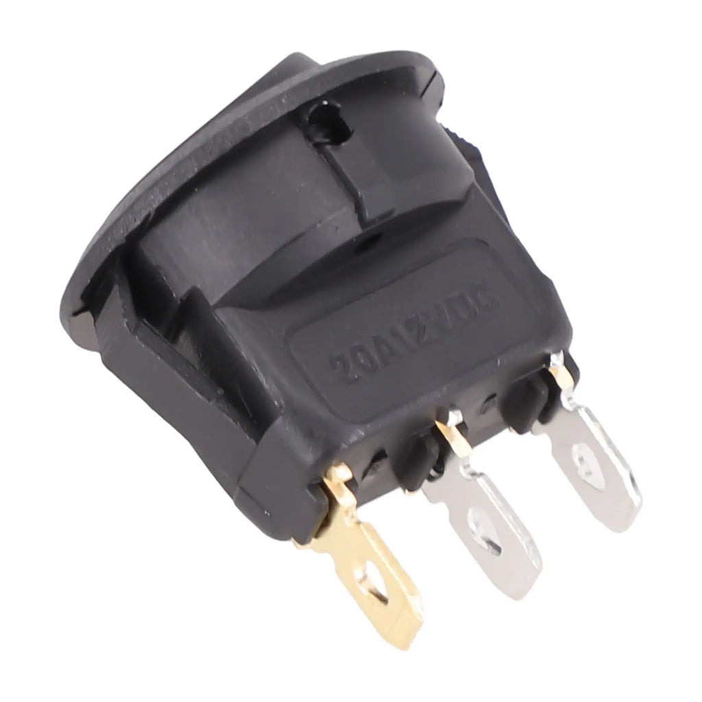 5Pcs Black On-OFF Rocker Switch Set Round DC 12V 20A Red Led Fog Light Lamp Symbol Car Van Truck Boat Rocker Switch