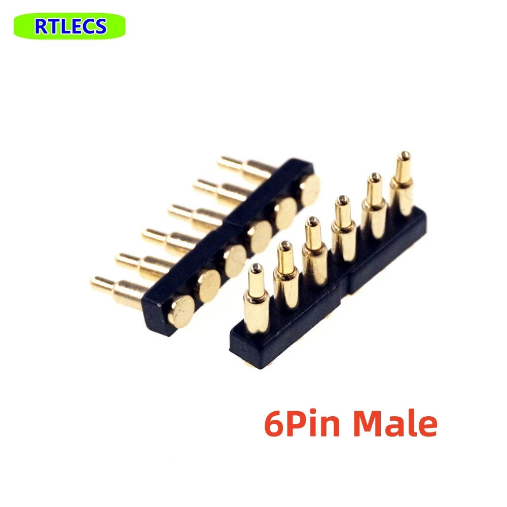 5 Pcs SMD Spring Loaded Pin Pogo Connector 2 3 4 5 6 7 8 10 Position Battery Contact 7.0mm Height 2.54 Grid Pad Modular Header